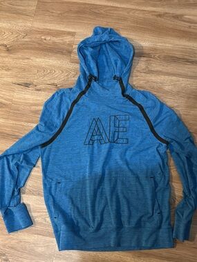 American Eagle Outfitters Men’s Bright Blue Crewneck Hoodie Sweatshirt